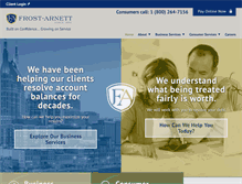 Tablet Screenshot of frost-arnett.com